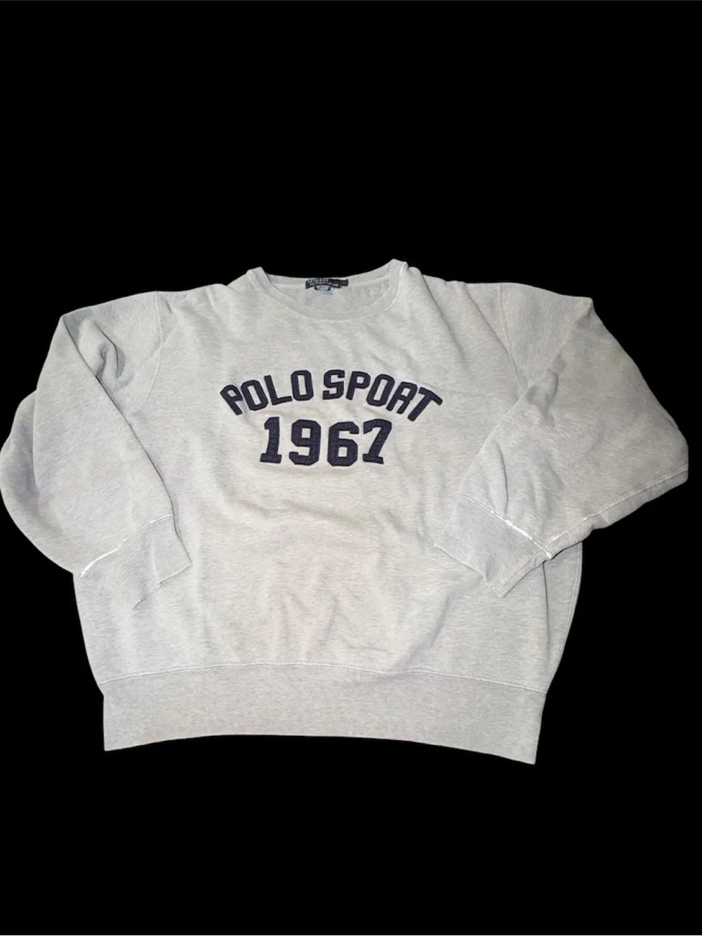 Vintage Polo Sport Ralph Lauren 1967 Crewneck Sweatshirt Gray Sz L 90s